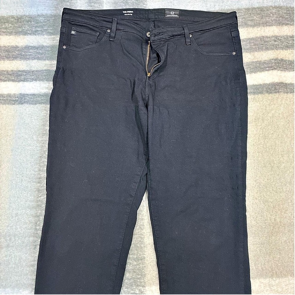 AG Adriano Goldschmied The Prima Cigarette Leg Jeans Black Size 32R SPB1434SBA